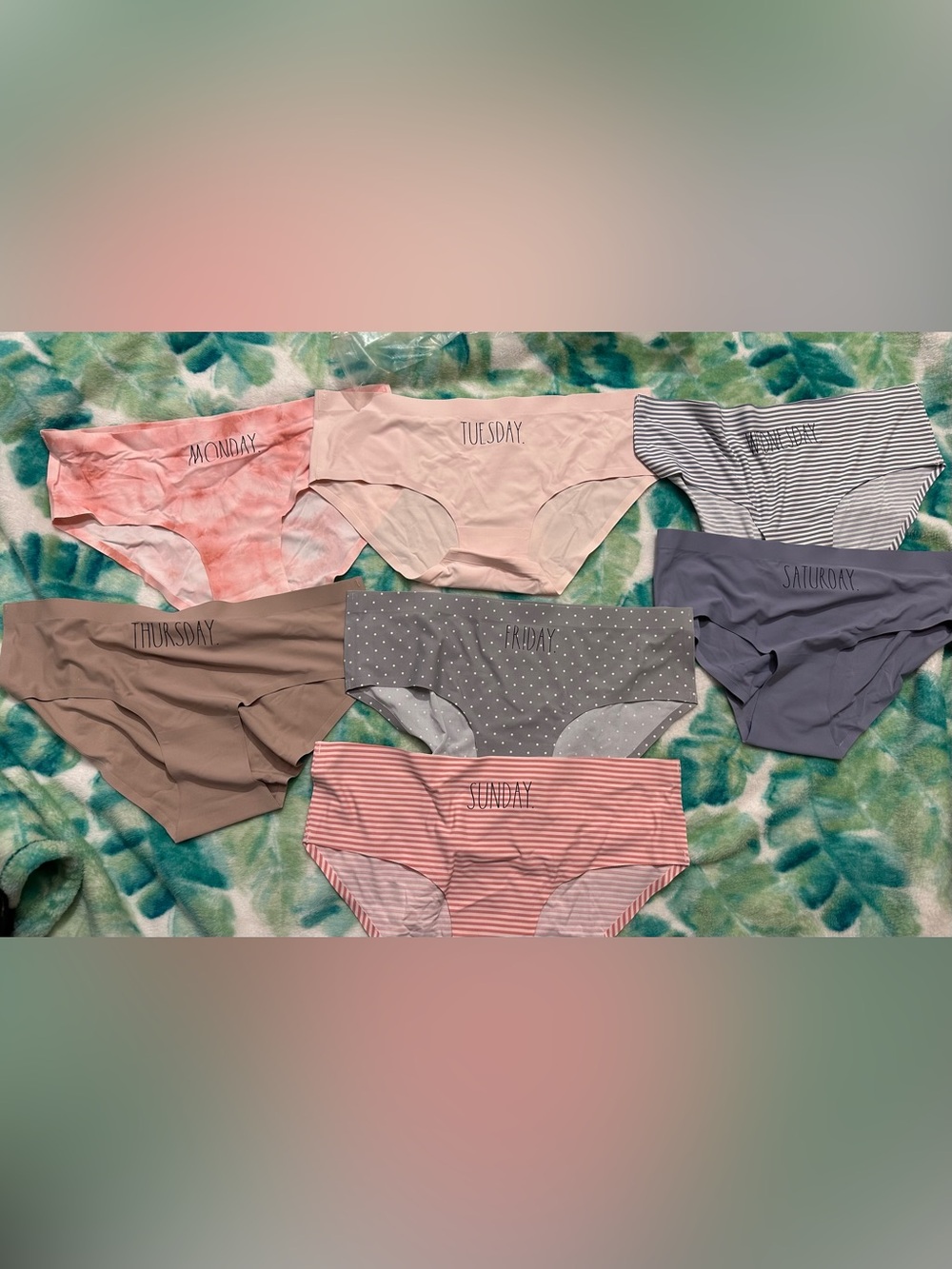 Rae Dunn 7 Days Of The Week Panties,L,New